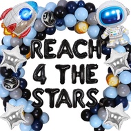 69pcs Space Theme Birthday Party Decoration, 4th Outer Space Birthday Party Reach 4 the Stars 69pcs 
