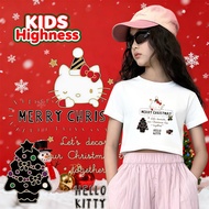 (24 Hours Delivery) Cotton 1 Christmas Festival Party Team shirt Red 2026 kids Round Neck t-shirt 96