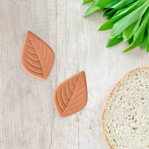 2Pcs Terracotta Sugar Softener Reusable Leaf Shaped Brown Sugar Keeper for Food Containers Compact S