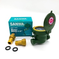 SANWA มิเตอร์น้ำ **ยกลัง** มาตรวัดน้ำ Water Meter รุ่น SV 15 ขนาด 1/2 นิ้ว สีเขียว คุ้มค่า ราคาถูก ค