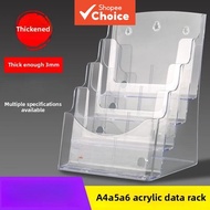 Acrylic Information Rack Desktop Display Promotional Rack A4A5A6 Lottery Book and Newspaper Magazine