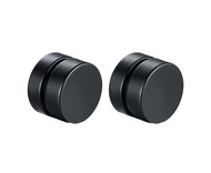 Anting Magnet Pria Wanita - Anting Magnet Pria Wanita Tanpa Tindik Warna Hitam Model Bulat Polos Ace