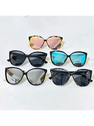 時尚的貓眼偏光太陽眼鏡適用於女性,在開車,旅行,海灘派對上都合適,具備uv400防護功能