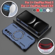 Shockproof Phone Case for 1+ OnePlus Nord 5 CE5 5G Armor Magnetic Charge Ring Casing Cooling Heat Di