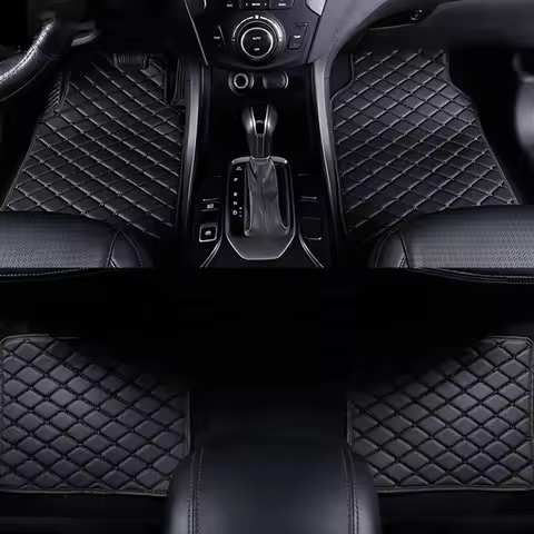 Universal Size Artificial Leather Car Floor Mats for KIA Stinger Cadenza K3 K5 K9 Sportage Ceed Rio 