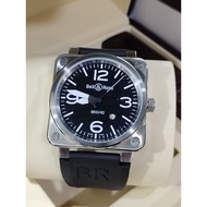 [Time Zone Watches] B&R BR03-92 Rubber Strap Automatic Watch For Man (No Need Of Battery) With Free 