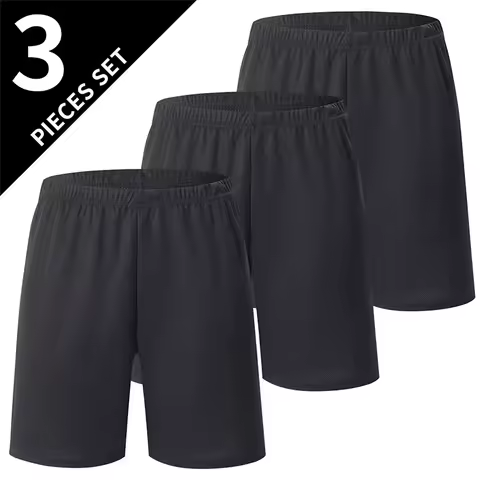 1/3 Piece Men's Short Pants Youthful Summer Pants Pure Color Breathable Sporty Comfortable Versatile