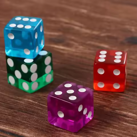 Desktop Game D6 Craps Puzzle Game Playing Games 19mm Razor Edges Transparent Dice D6 Dice 6 Sided Di