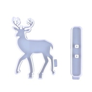 Christmas Deer Resin Silicone Mold Deer Ornaments Epoxy Resin Mold for Casting Car Home Decorations Christmas Supplies