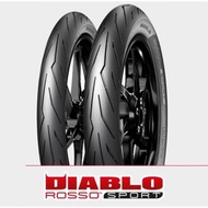 2023 YEAR Pirelli Diablo Rosso sport tubeless tyre 70/90 80/90 90/80 100/80 110/70 120/70 130/70 140/70 150/60 X17 INCH