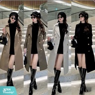 Women's Six-Button Long Coat with Belt Winter Coat Woman Long Coat Woman