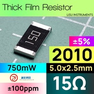 15R 2010 ±5% 750mW Thick Film Resistor 150 Changlong CL2010JN15RB