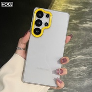 HOCE 2in1 Colorful Lens Frame Phone Case for Samsung Galaxy S25Ultra S24Plus S23 HD-clear PC Cover C