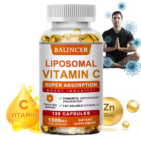 Liposomal Vitamin C 1500mg, High Absorption Fat-Soluble Ascorbic Acid, Immune Support, Collagen Boos
