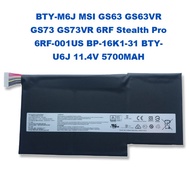 BTY-M6J MSI GS63 GS63VR GS73 GS73VR 6RF Stealth Pro 6RF-001US BP-16K1-31 BTY-U6J 11.4V 5700MAH Lapto