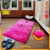 Plain Rasfur Fur Prayer Rug 115x65x4.5cm/ premium Prayer Rug with Kaaba Kaaba non-slip/