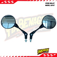 Honda Win 100 Win100 Round Rearview Mirror, Vintage Trail Folding Model, 14 Thread