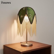 [AbabixaMY] Tassel Lampshade Glare-Reducing Fringed Textile Shine Shade E27 Suspended Shade French I