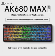 Ajazz AK680 Max RGB 8K RT laras 0.01 berwayar Keyboard suis magnetik