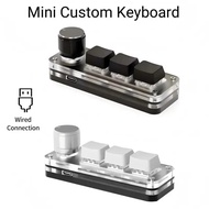 RGB 3 key Customize Wired Mini Keyboard Macro Knob Copy Paste Shortcut Key E-sports Game Mechanical 