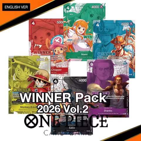 Diy One Piece Card Winner Pack 2026 Vol. 2 P-101 P-102 P-103 P-104 P-105 P-106 Monkey D Luffy Nami A