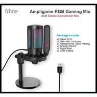 Fifine A6 Usb Condenser Gaming Microphone Rgb Light Ampligame