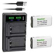 Kastar 2-Pack CR-V3 Battery and LTD2 USB Charger Replacement for Kodak EasyShare DX4530, DX4900, DX6