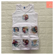 เสื้อกล้ามเด็กหญิง เสื้อซับในเด็กผู้หญิง เสื้อซับใน อายุ 1 ปี-12 ปี ลายการ์ตูน ลายเจ้าหญิง