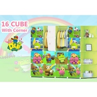 DIDI &amp; FRIENDS 16 Cube Wardrobe with Corner Rack / Almari Baju, Buku, dll