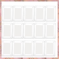 (NVIS) 15 Pieces Acrylic Fridge Magnetic Frame Mini Double Sided Refrigerator Magnet Picture Frame C