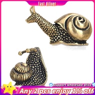 2Pcs Snail Decor Figurine Brass Snail with Decor Effect the Meaning of the Snail Walk Slowly