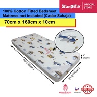 Baby Cotton Fitted Bedsheet (70cm x 160cm) Cadar Sahaja(Fitted Bedsheet Suitable for IKEA mattress s