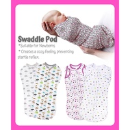 [SG Ready Stock] Baby Infant Zipper Swaddle Pod Cotton Zip Up Compression Wrap - 0-2M / 2-4M Newborn