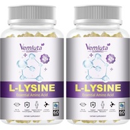 2 Packs 1200 MG L-Lysine Gummies for Immune port & Collagen Boost - Chewable Lysine plement for Adul