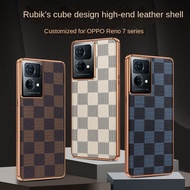 YJD Case OPPO Reno 7 Pro High-end Leather Ultrathin Lens Protection Shockproof Phone Case