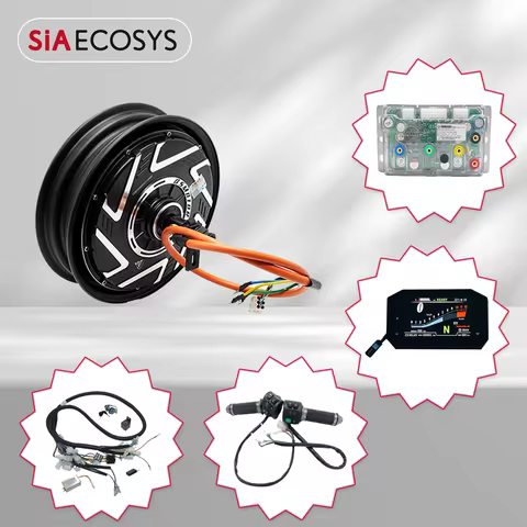 10x2.15 inch 1500W QS219 V1 Hub Motor 72V Conversion Kit Electric Scooter BLDC with Fardriver ND7226