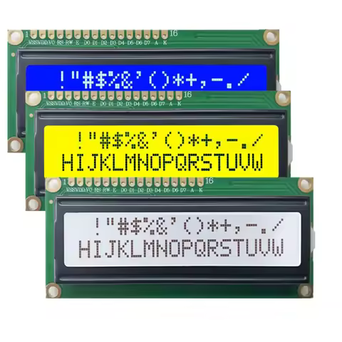 LCD1602 1602 LCD Module Blue / Yellow Green Screen 16x2 Character LCD Display PCF8574T PCF8574 IIC I
