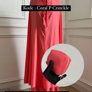 WULZ Mukena Mini Handheld Travel Mukena Including 2in1 Face Prayer Rug - Coral 2023 Eid Trend Latest