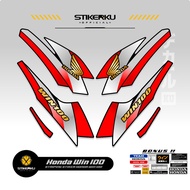 HONDA STRIPING WINHONDA 97 MOTIF/ WIN 100 STICKER/ VIRAL WIN 100 VARIATION STICKER/ DECAL STICKER/
