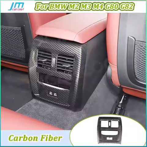 JMCARCOOL Real Carbon Fiber Car Interior Air Conditioning Outlet Cover Plate for BMW G87 M2 G80 M3 G