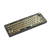 MK66 Pro Gasket Mechanical Keyboard Kit 65 Percent Hot-swappable 3-mode Lubed Stab,RGB Light,South F