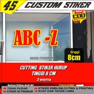 Cutting Sticker Letters 8 cm 2 colors