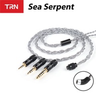 TRN Sea Serpent Headphone Upgrade Cable 3in1 2.5+3.5+4.4mm Plug HIFI 4 Core Copper Silver Mixed Upgr