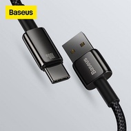 Baseus 100W USB Type C Cable For Samsung Pro Fast Charging Wire USB-C Charger Data Cord For Huawei P30 Realme Oneplus Poco F3