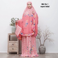 READY MUKENA SETELAN BATIK CAP Standar besar Pekalongan FREE Tas Nyaman Muslim Motif BATIK HIMA COLL