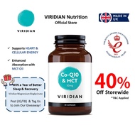 Viridian Co-Q10 & MCT 30mg, 30 vege caps, EXP: 03/27, 100% VEGAN, ORGANIC & PURE (JUNK-Free) Q10, Co