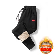 M-8XL Men's Winter Pants Sports Warm Sweatpants Male For Jog