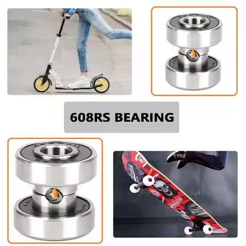 608RS Shaft Skateboard Ball Bearings ABEC7 Inline Roller Skate Wheel Bearing 608 RS Anti Rust 608RS 