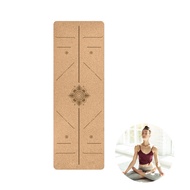 2.18Premium Quality Pro Cork Yoga Mat183x61cm 4mm TPENatural Cork Eco-Friendly Rubber Non-Slip Yoga