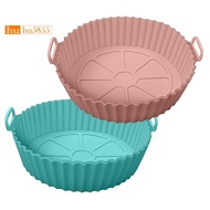 Air Fryer Silicone Pot Silicone Pot Round Air Fryer Basket Accessories, Fits 3QT - 5QT Air Fryer